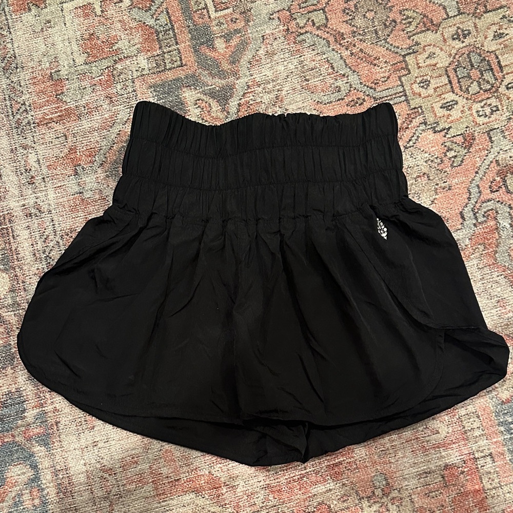 Free People The Way Home Black Women's Running Shorts High Waist S